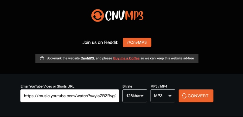 CNVMP3 轉檔 YouTube MP3 線上程式