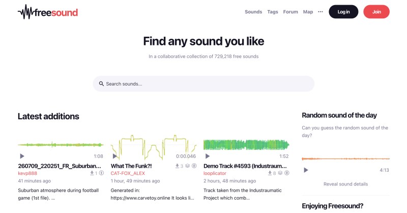 Freesound 音樂網站