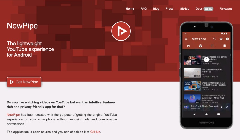 NewPipe YouTube 音樂下載 App