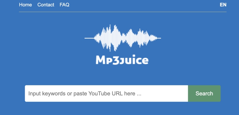 MP3Juice 內建 YT 搜尋框介面