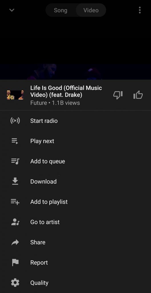 YouTube Music Vanced 下載音樂